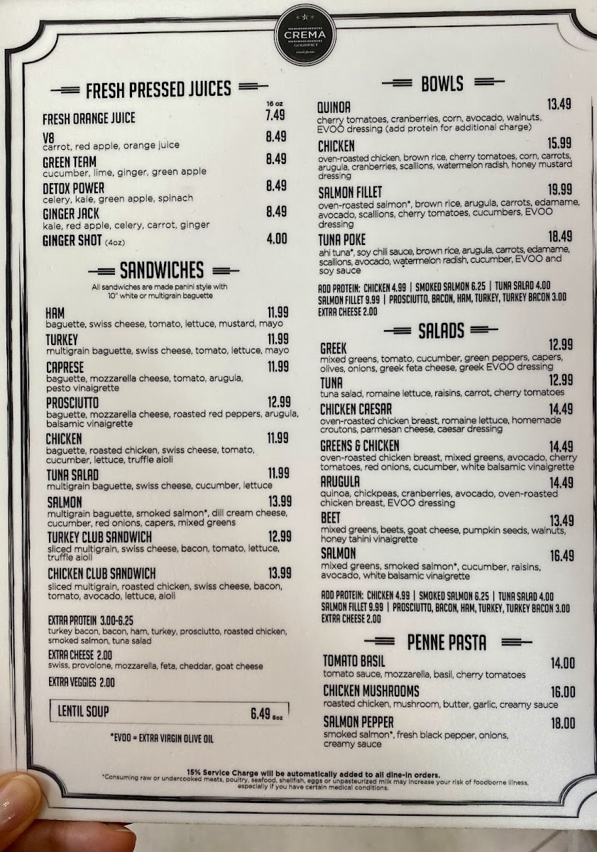 Crema Gourmet Menu - Image 3
